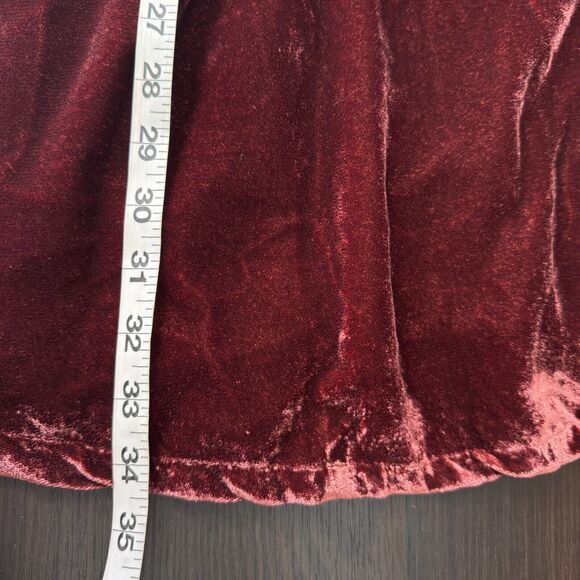 Free People Marlie Lace Dress Womens Medium Velvet Mini Romantic Whisigoth Dark - Picture 12 of 13